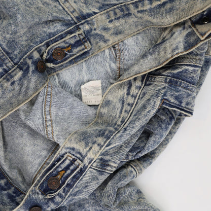 Levi's Vintage Acid Wash Denim Jacket Blue Unisex Size L Cotton