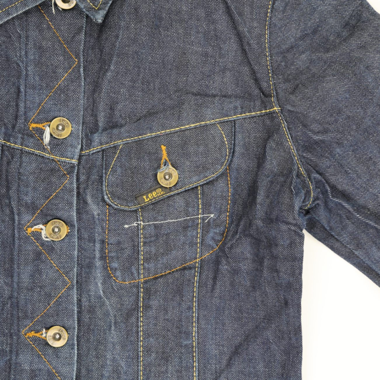 Lee Denim Jacket Dark Blue Small Cotton Vintage