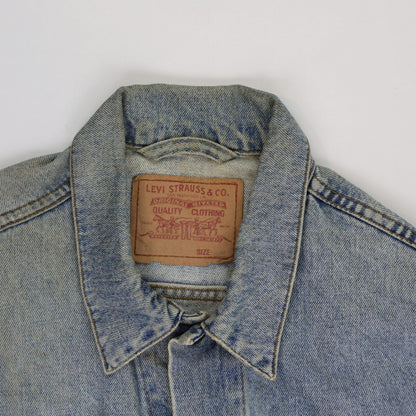 Levi Strauss & Co Vintage Light Blue Denim Trucker Jacket Large 100% Cotton