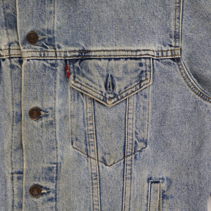 Levi Strauss & Co Vintage Light Blue Denim Trucker Jacket Large 100% Cotton