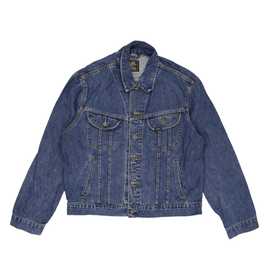 Lee Vintage Blue Denim Jacket for Men Size Large Cotton Collared