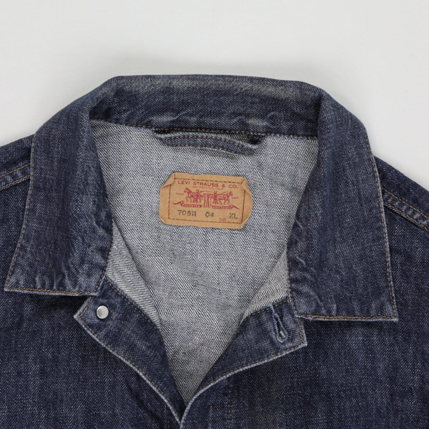 Levi's Vintage 70511 Denim Trucker Jacket Classic Blue XL 100% Cotton