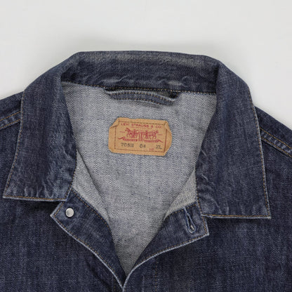 Levi's Vintage 70511 Denim Trucker Jacket Classic Blue XL 100% Cotton
