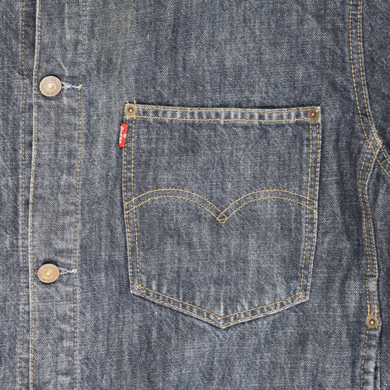 Levi's Vintage 70511 Denim Trucker Jacket Classic Blue XL 100% Cotton