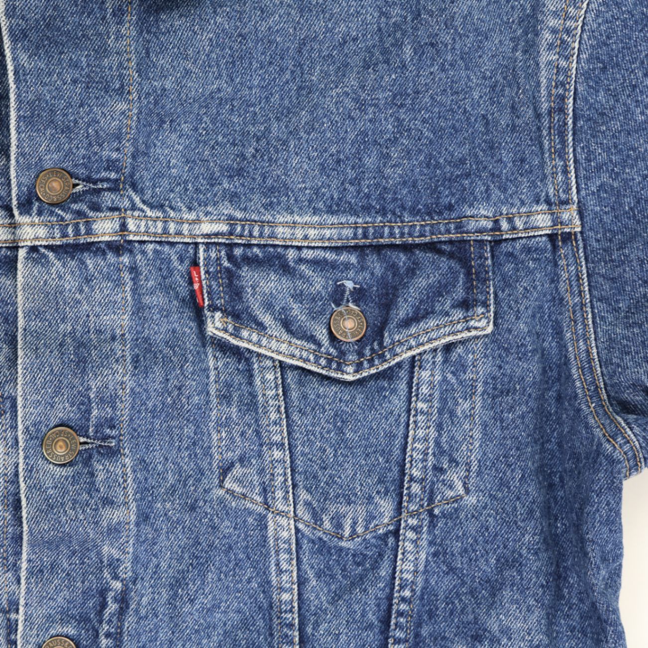 Levi's 70503 Vintage Blue Denim Trucker Jacket Large Cotton