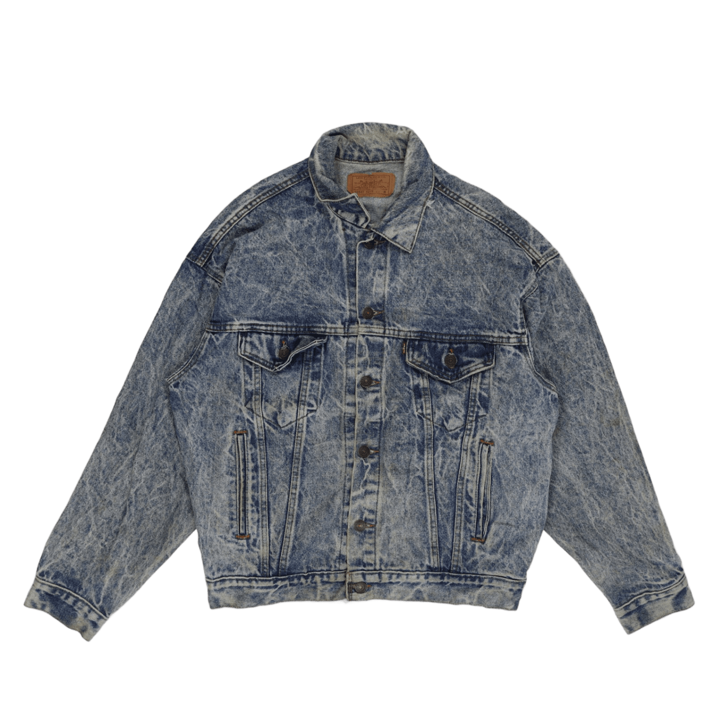 Levi's Vintage 70507 Acid Wash Denim Jacket Blue Medium 100% Cotton Collared