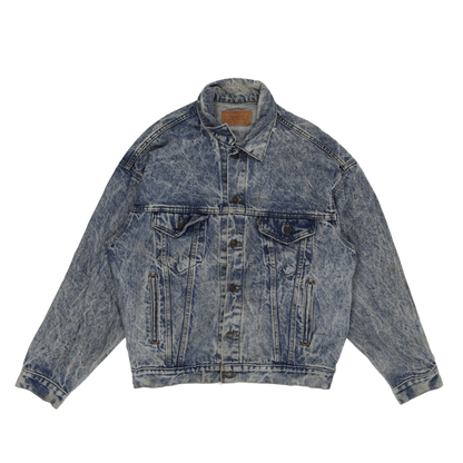 Levi's Vintage 70507 Acid Wash Denim Jacket Blue Medium 100% Cotton Collared