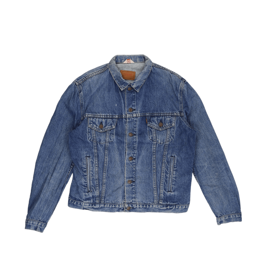 Levi's Vintage Blue Denim Trucker Jacket Medium Cotton Collared