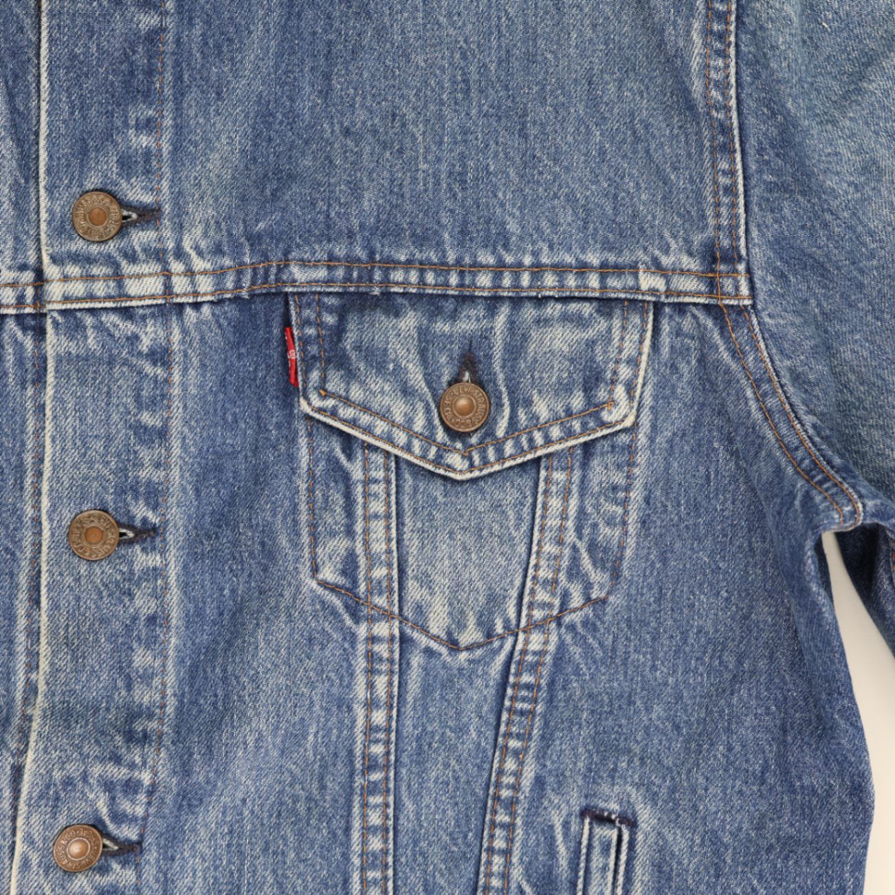 Levi's Vintage Blue Denim Trucker Jacket Medium Cotton Collared