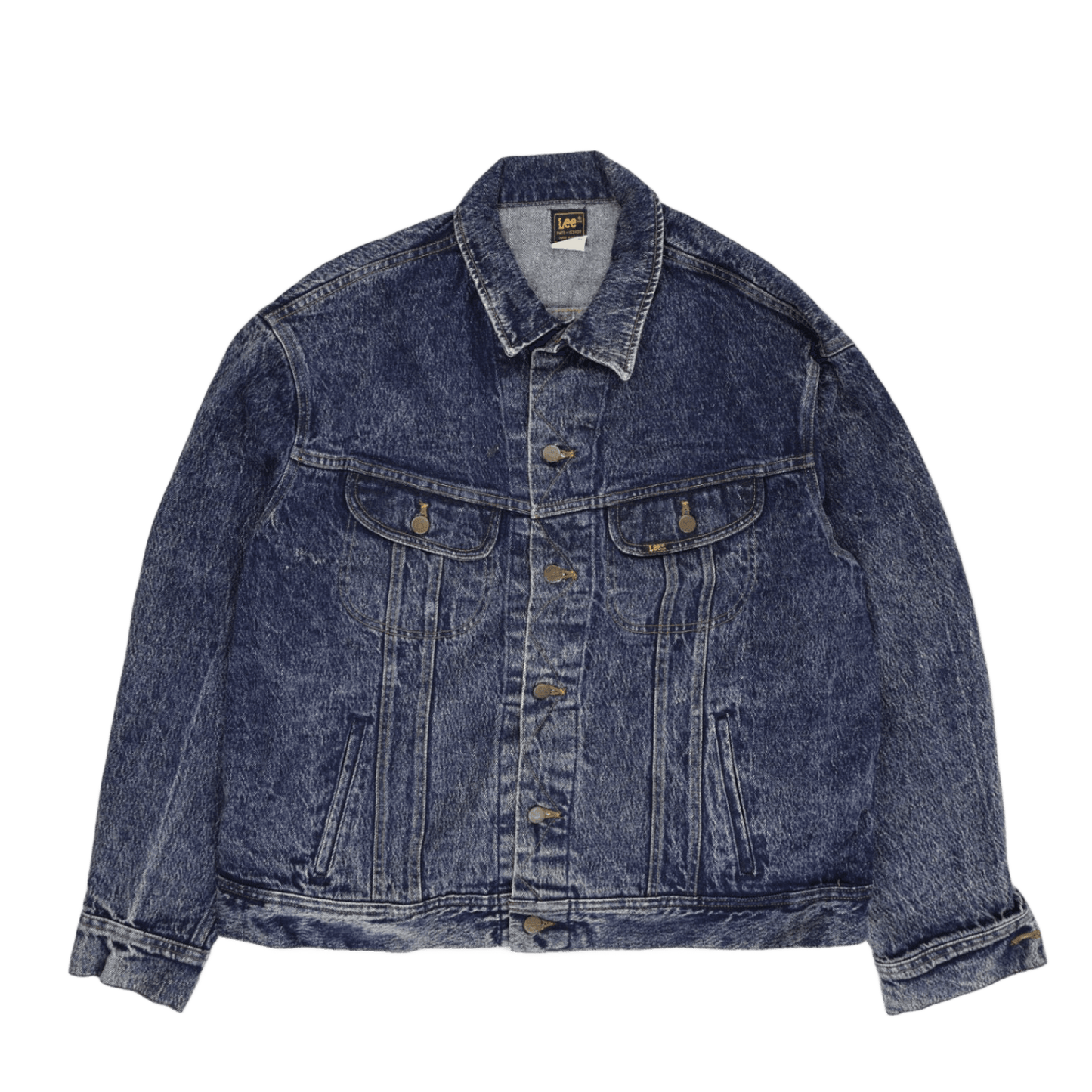 Lee Vintage Classic Blue Denim Jacket XL Cotton Denim Collared