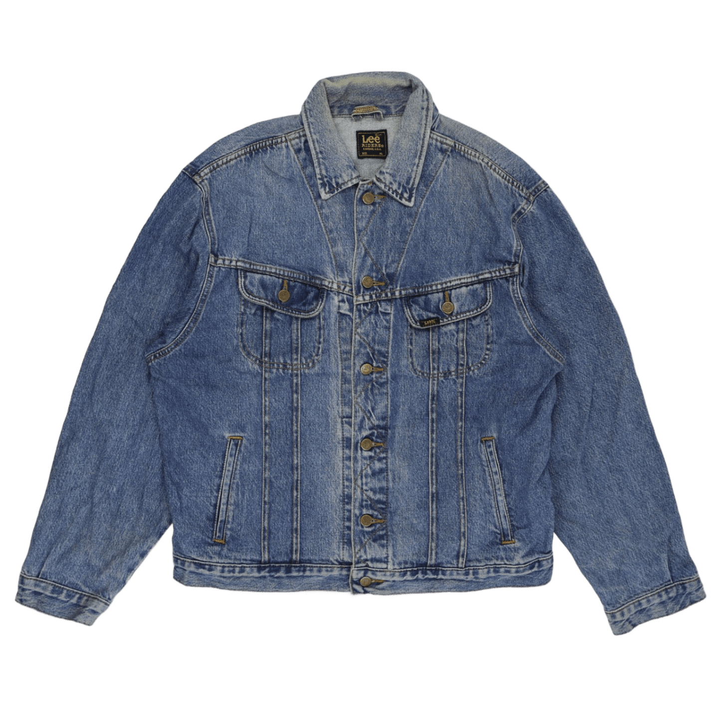 Lee Riders Vintage Denim Jacket Blue XL 100% Cotton Men's Clothing