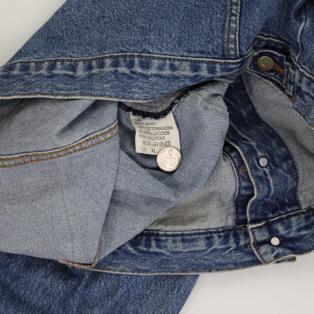 Lee Riders Vintage Denim Jacket Blue XL 100% Cotton Men's Clothing