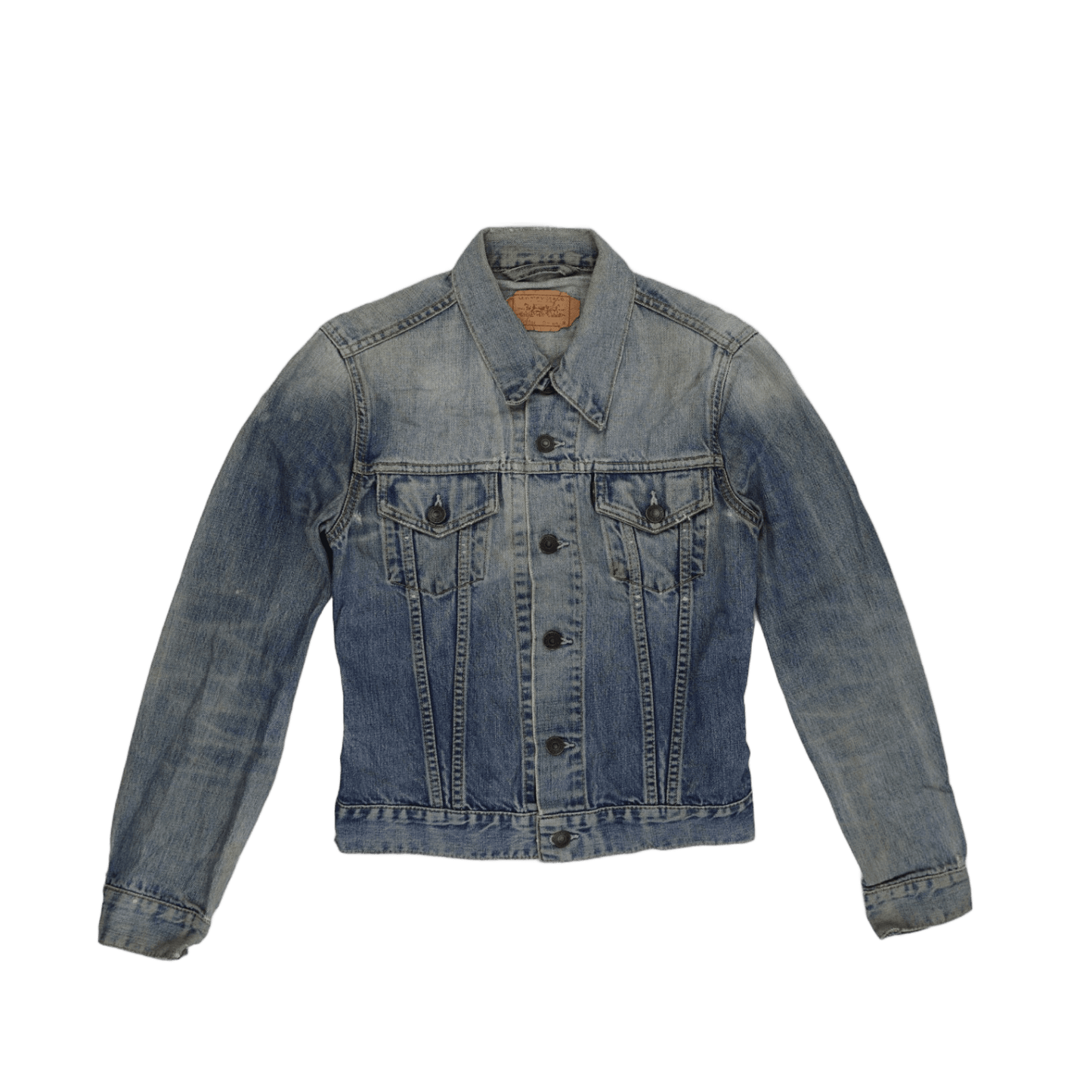 Levi's Vintage 70590-0487 Blue Denim Trucker Jacket Size Small Cotton