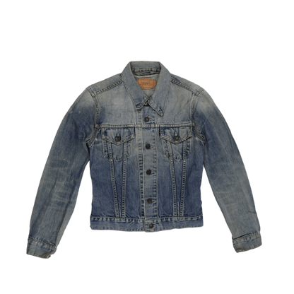 Levi's Vintage 70590-0487 Blue Denim Trucker Jacket Size Small Cotton