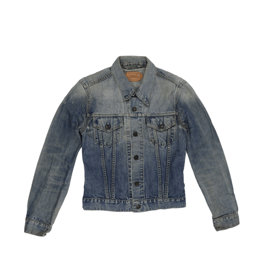 Levi's Vintage 70590-0487 Blue Denim Trucker Jacket Size Small Cotton