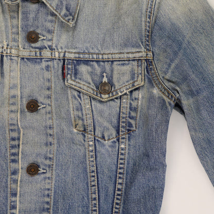Levi's Vintage 70590-0487 Blue Denim Trucker Jacket Size Small Cotton