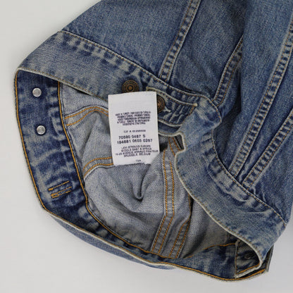 Levi's Vintage 70590-0487 Blue Denim Trucker Jacket Size Small Cotton