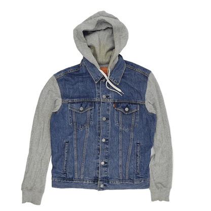 Levi's Denim Hoodie Jacket Blue Medium Cotton Blend Casual Layered