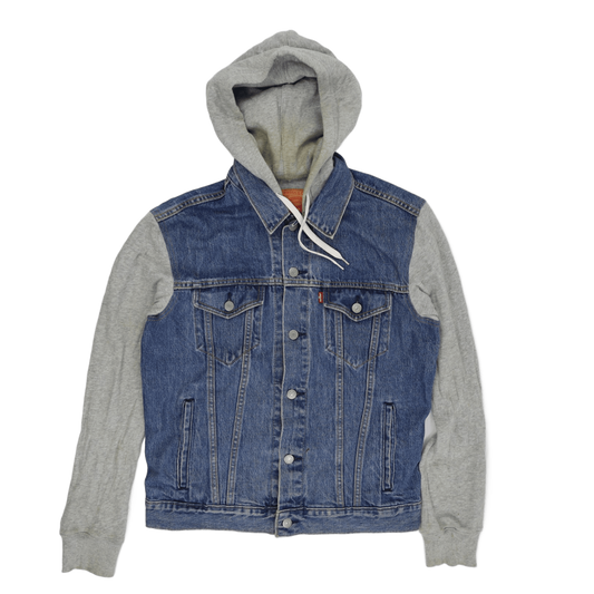 Levi's Denim Hoodie Jacket Blue Medium Cotton Blend Casual Layered