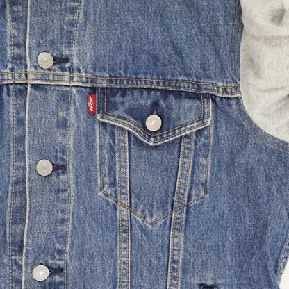 Levi's Denim Hoodie Jacket Blue Medium Cotton Blend Casual Layered