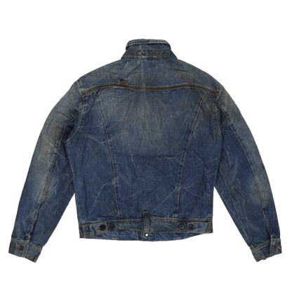 Lee Vintage Blue Denim Jacket Size Large 100 Percent Cotton Collared Western Style