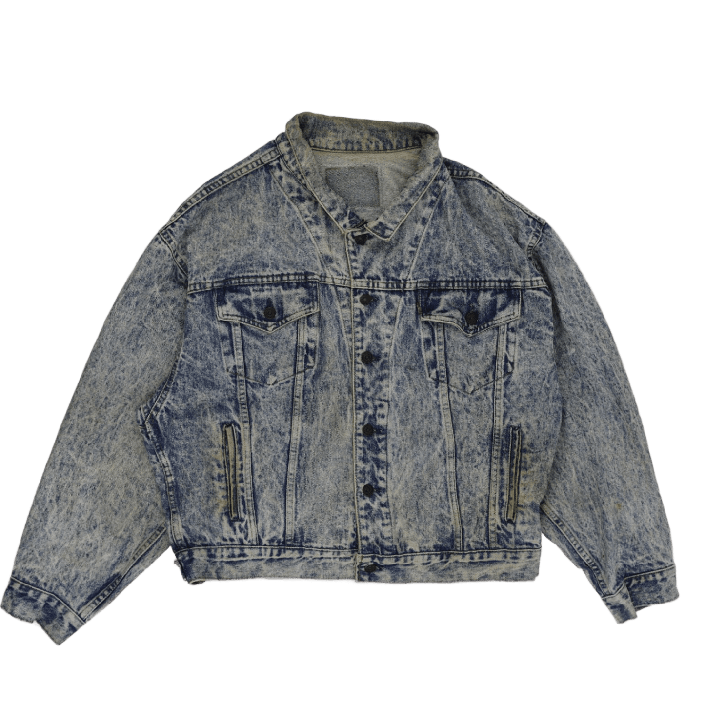 Levi's Vintage Acid Wash Blue Denim Trucker Jacket Mens Size M Cotton
