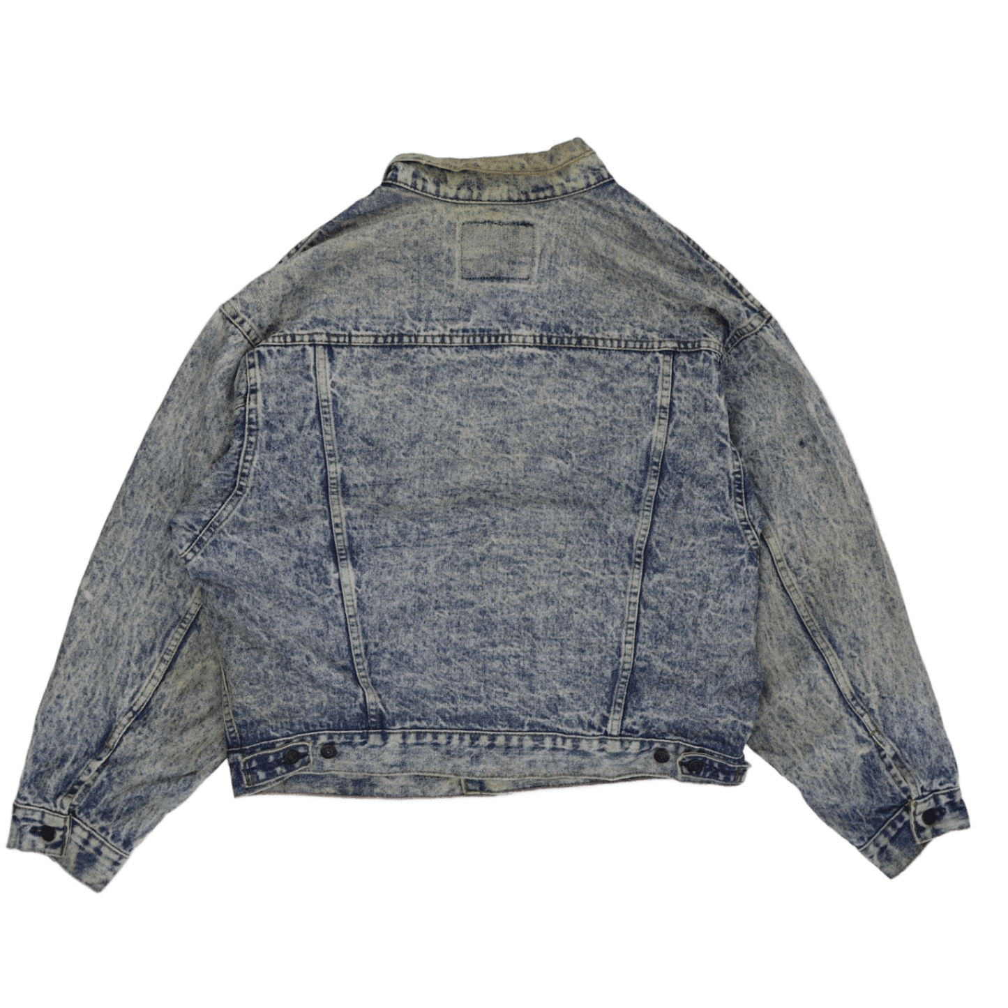 Levi's Vintage Acid Wash Blue Denim Trucker Jacket Mens Size M Cotton