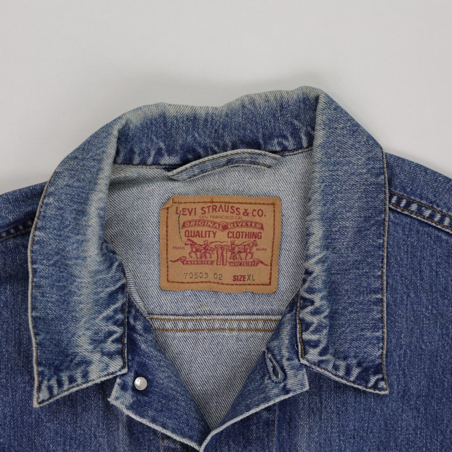 Levi's Vintage Denim Jacket Blue XL Cotton Unisex 70503-02