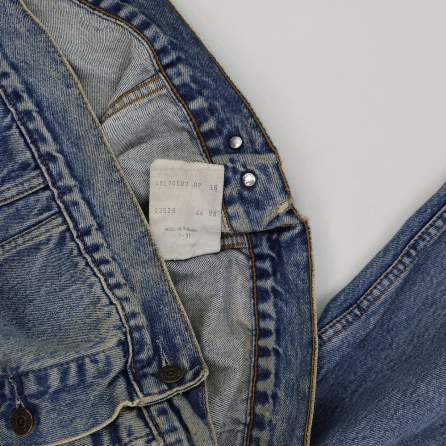 Levi's Vintage Denim Trucker Jacket Light Blue XXL Cotton