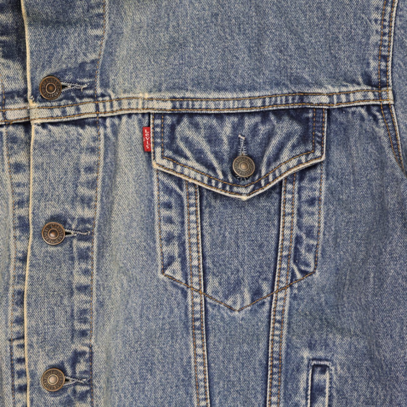 Levi's Vintage Denim Trucker Jacket Light Blue XXL Cotton