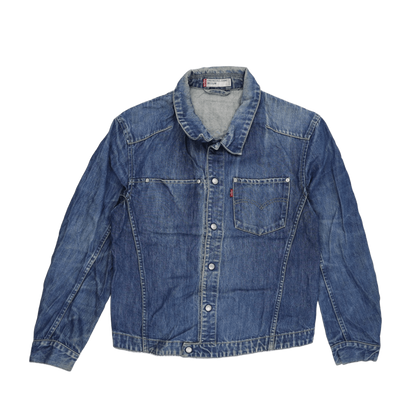 Levi's Engineered Jeans Vintage Denim Jacket Blue Medium 100% Cotton Collared