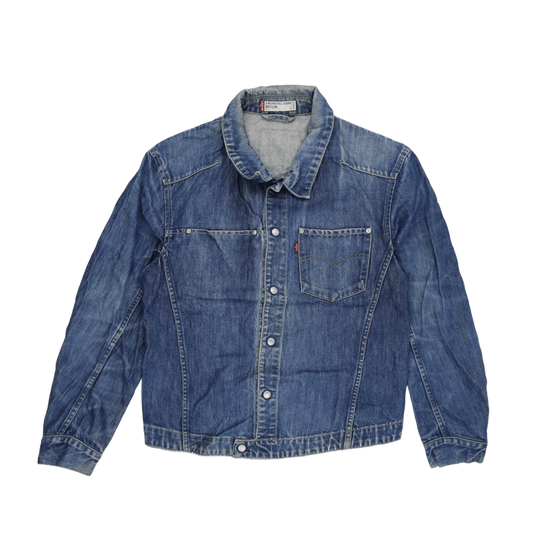 Levi's Engineered Jeans Vintage Denim Jacket Blue Medium 100% Cotton Collared