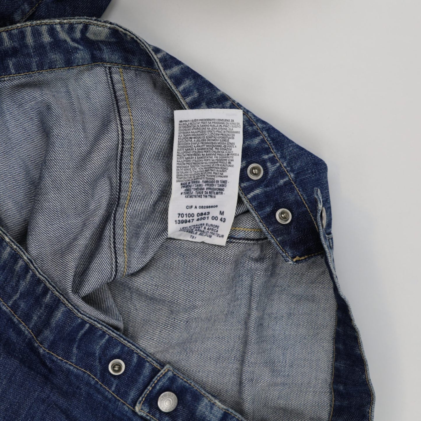 Levi's Engineered Jeans Vintage Denim Jacket Blue Medium 100% Cotton Collared