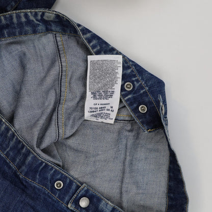 Levi's Engineered Jeans Vintage Denim Jacket Blue Medium 100% Cotton Collared