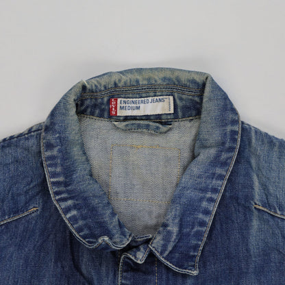Levi's Engineered Jeans Vintage Denim Jacket Blue Medium 100% Cotton Collared