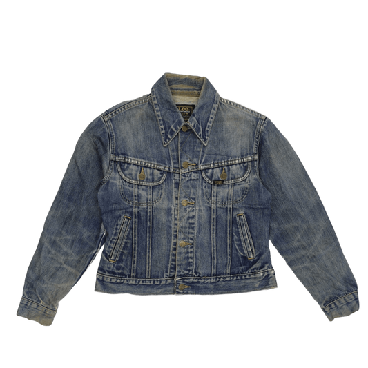 Lee Vintage Denim Jacket Blue Size M Collared 54 Pit to Pit 61 Collar to Hem 64 Sleeve Length 48 Waist Used Good Condition