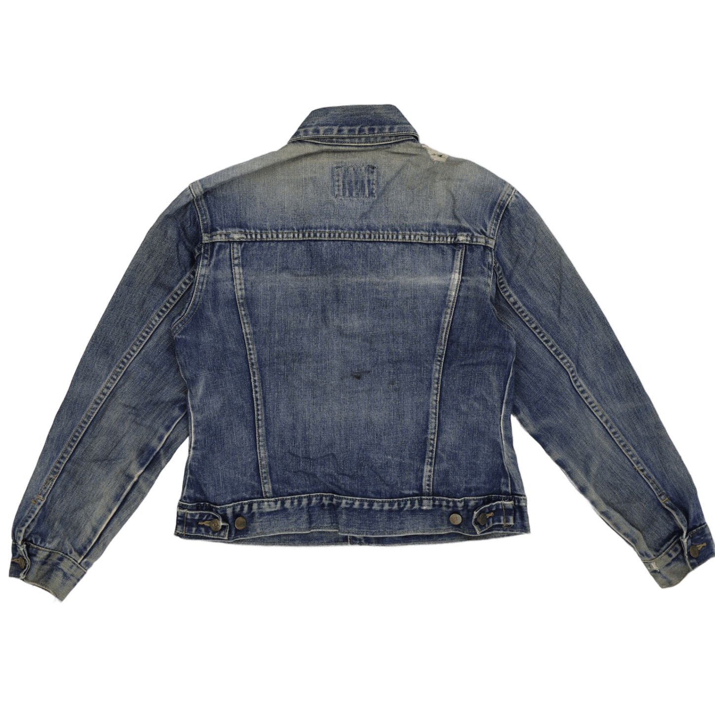 Lee Vintage Denim Jacket Blue Size M Collared 54 Pit to Pit 61 Collar to Hem 64 Sleeve Length 48 Waist Used Good Condition