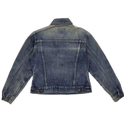 Lee Vintage Denim Jacket Blue Size M Collared 54 Pit to Pit 61 Collar to Hem 64 Sleeve Length 48 Waist Used Good Condition