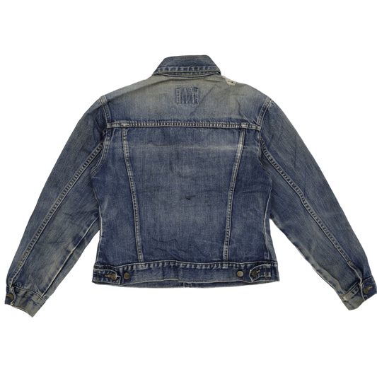 Lee Vintage Denim Jacket Blue Size M Collared 54 Pit to Pit 61 Collar to Hem 64 Sleeve Length 48 Waist Used Good Condition