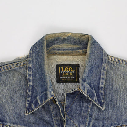 Lee Vintage Denim Jacket Blue Size M Collared 54 Pit to Pit 61 Collar to Hem 64 Sleeve Length 48 Waist Used Good Condition