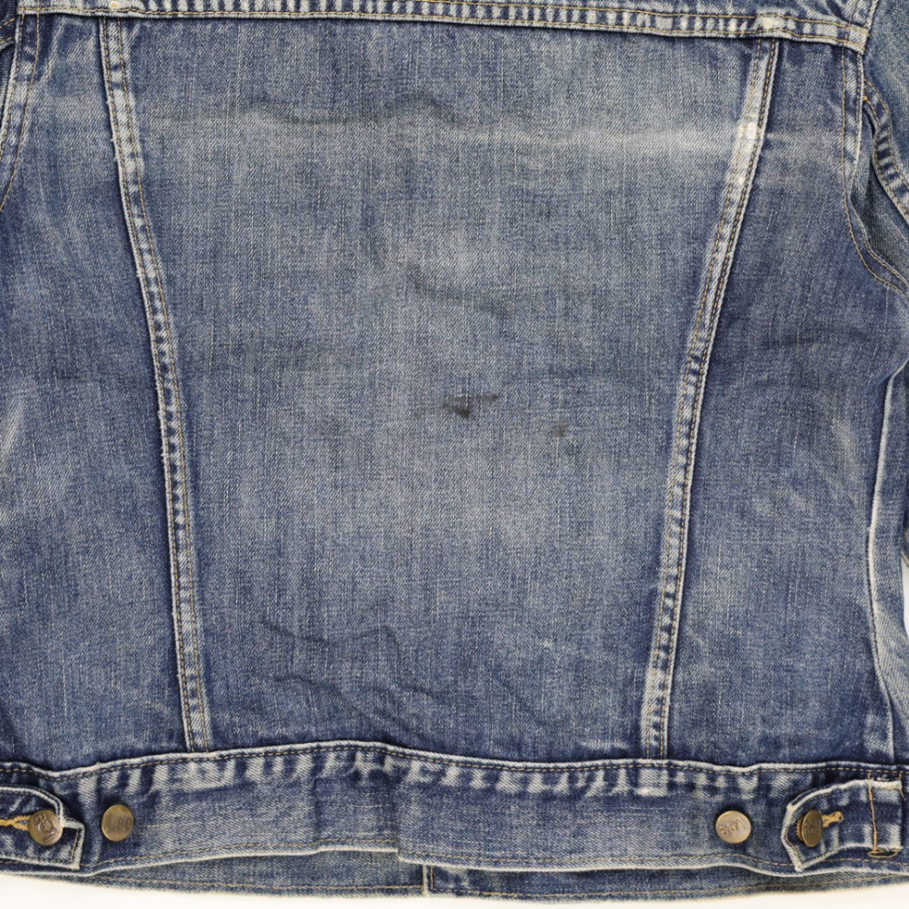 Lee Vintage Denim Jacket Blue Size M Collared 54 Pit to Pit 61 Collar to Hem 64 Sleeve Length 48 Waist Used Good Condition