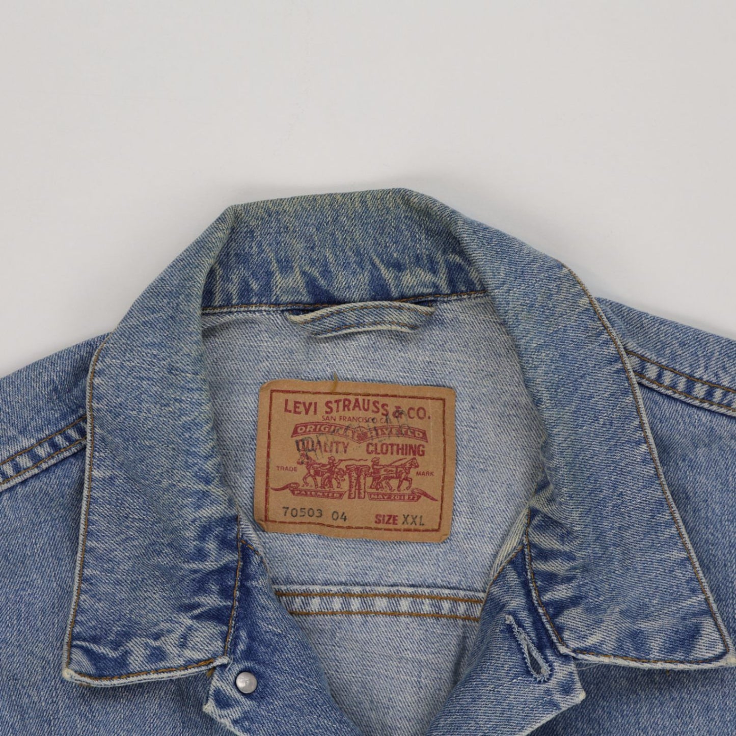 Levi's 70503 Vintage Light Blue Trucker Jacket XXL Cotton Denim