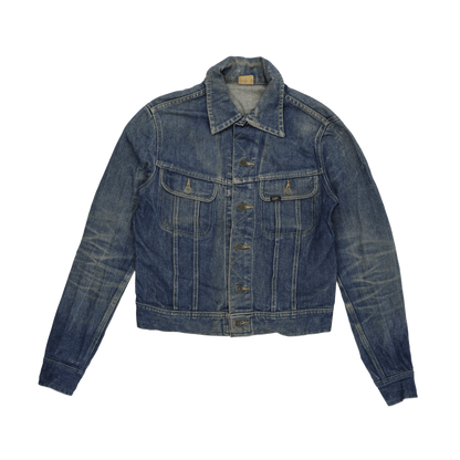 Lee Vintage Blue Denim Trucker Jacket Medium Cotton Collared