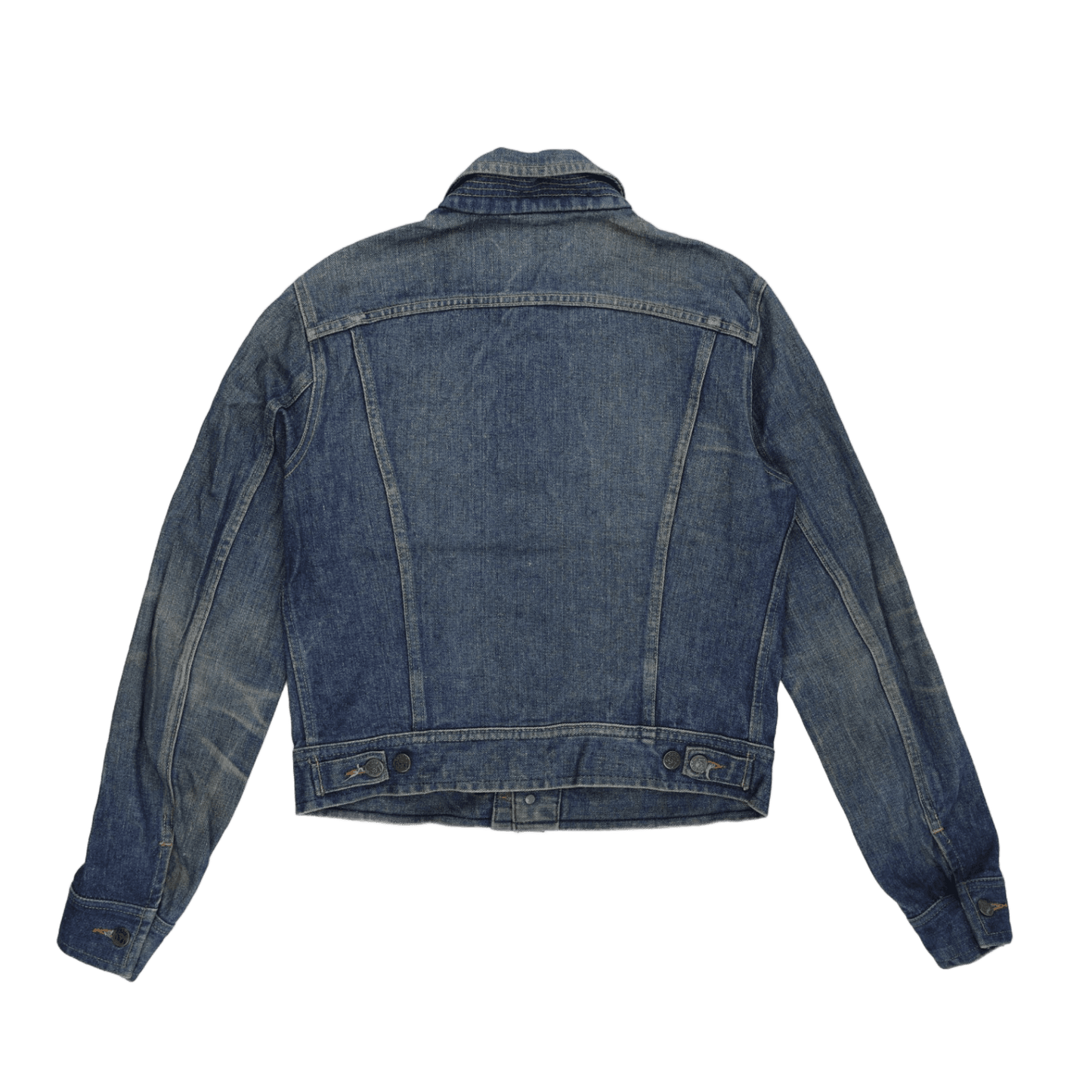 Lee Vintage Blue Denim Trucker Jacket Medium Cotton Collared