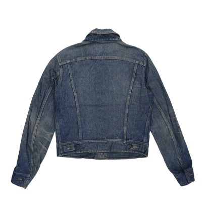 Lee Vintage Blue Denim Trucker Jacket Medium Cotton Collared