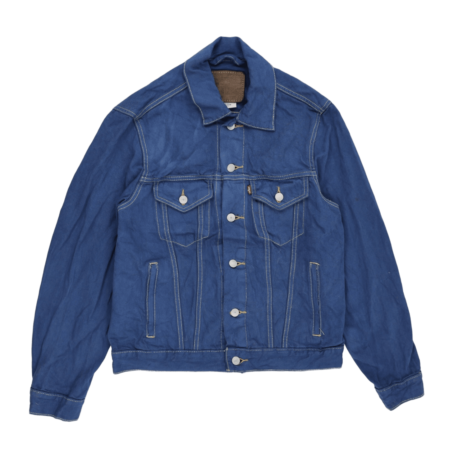 Levi's Blue Denim Jacket Large 100% Cotton Collared Men's Outerwear