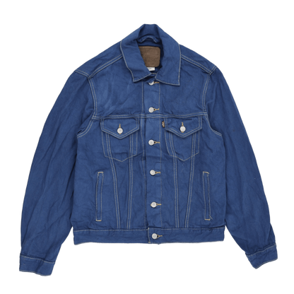 Levi's Blue Denim Jacket Large 100% Cotton Collared Men's Outerwear