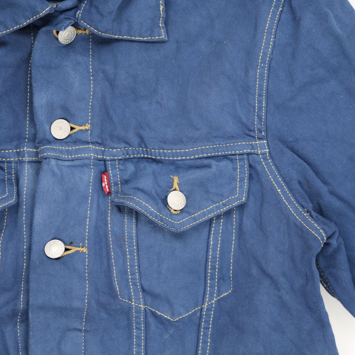 Levi's Blue Denim Jacket Large 100% Cotton Collared Men's Outerwear