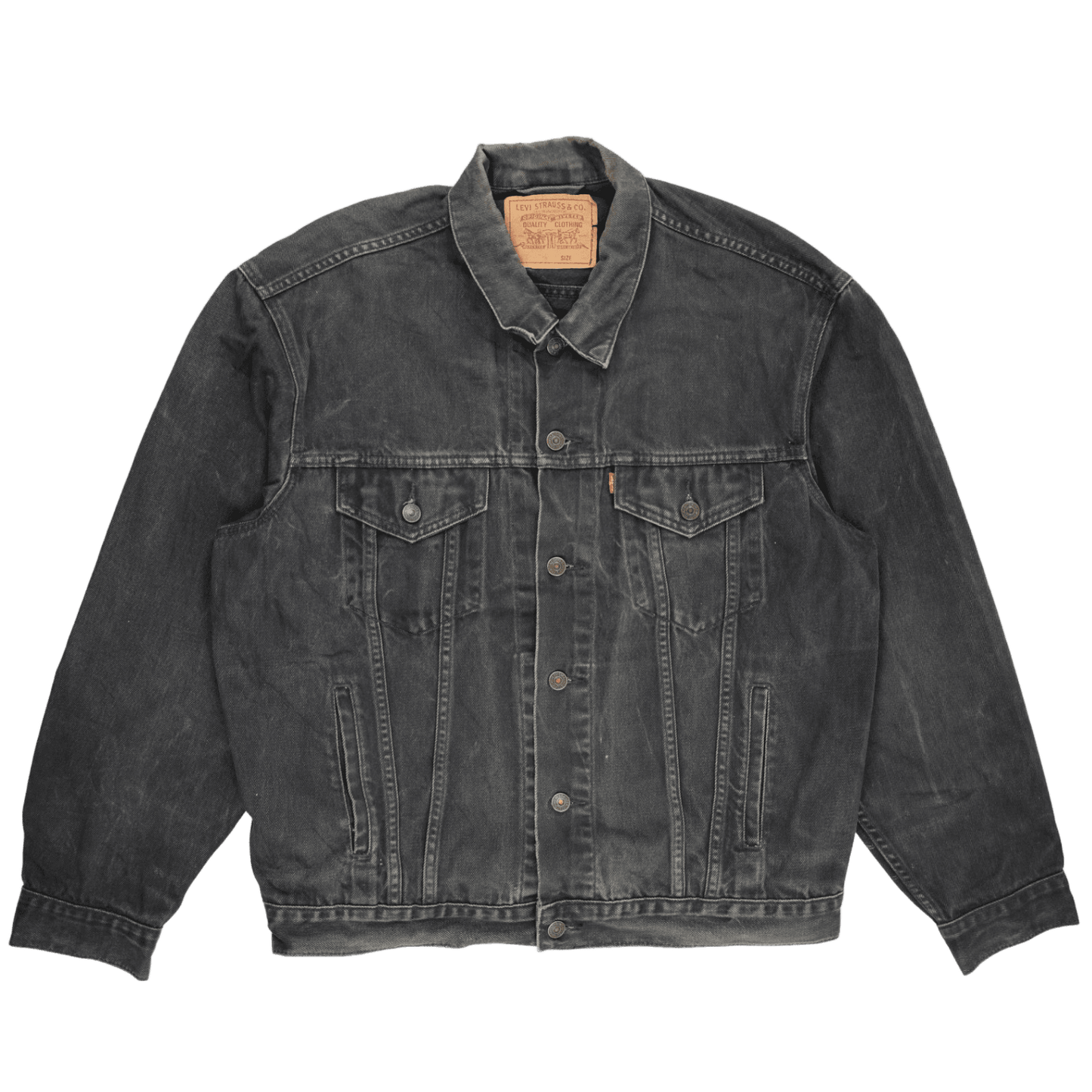 Levi's Vintage Black Denim Trucker Jacket XL Mens