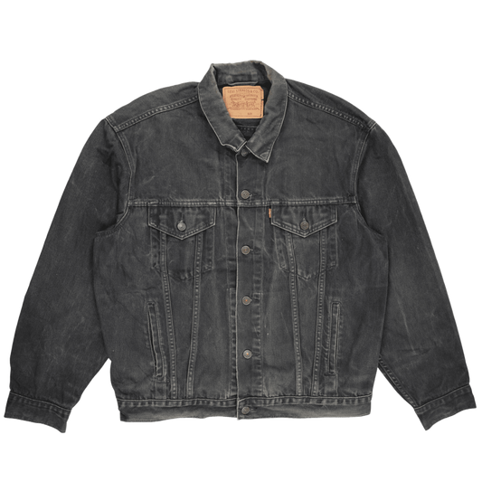 Levi's Vintage Black Denim Trucker Jacket XL Mens